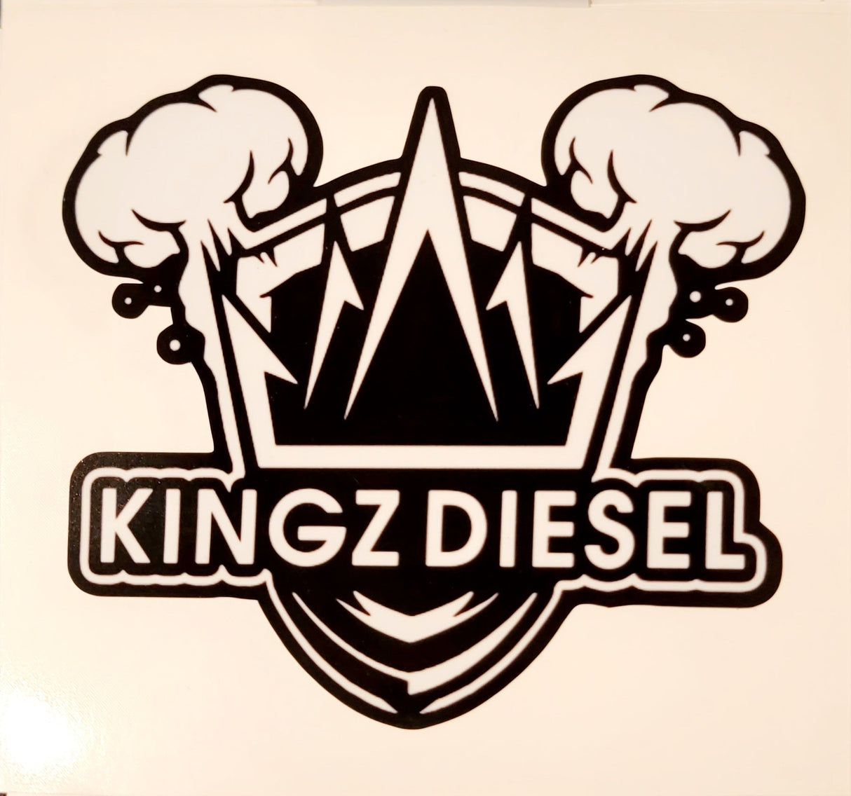 Kingz Diesel 5x5 Decal Black & White