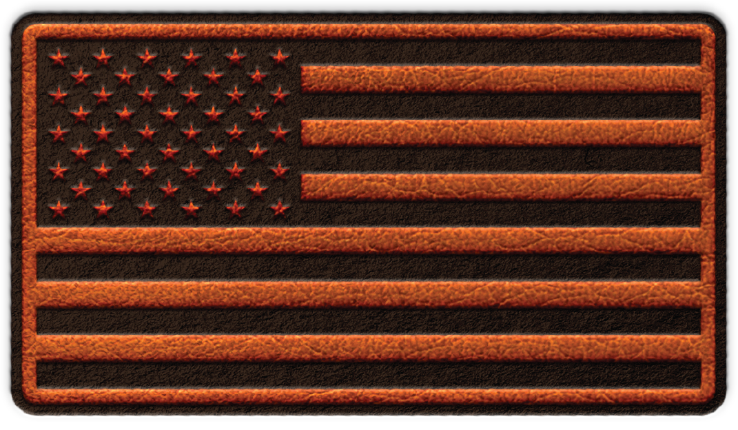 KDS Freedom Flag 7 Panel Leather Patch Hat