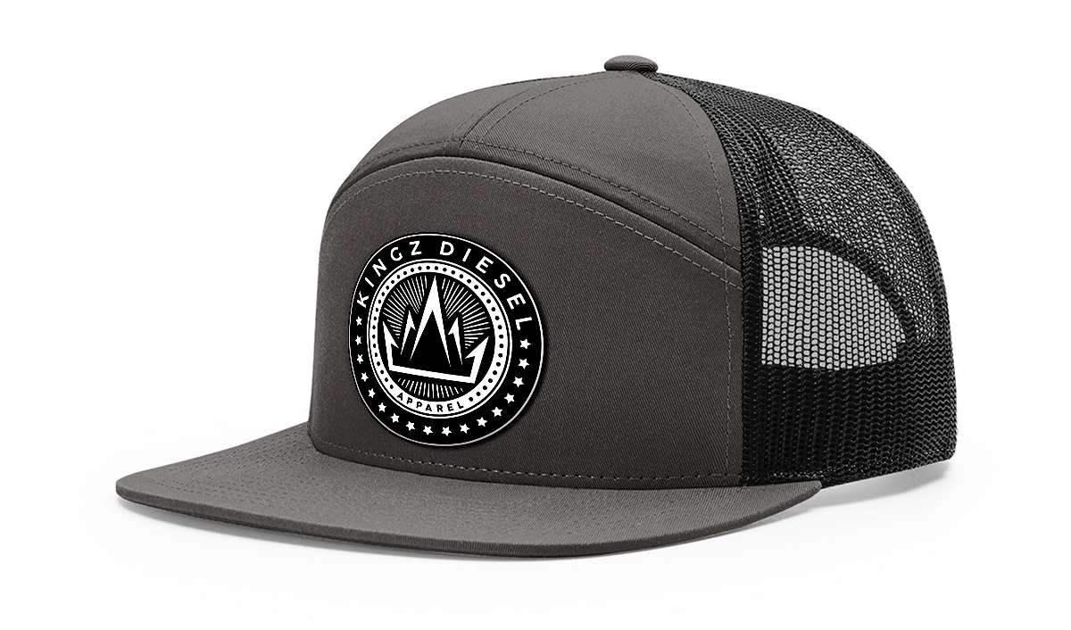 KDS Apparel 7 Panel Suede Patch Hat