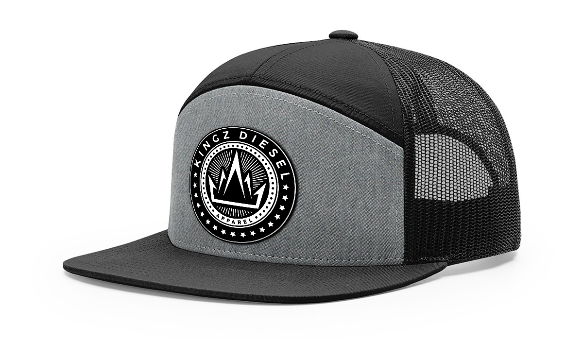 KDS Apparel 7 Panel Suede Patch Hat