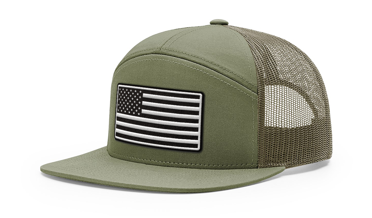 KDS Freedom Flag White Leather Patch Hat