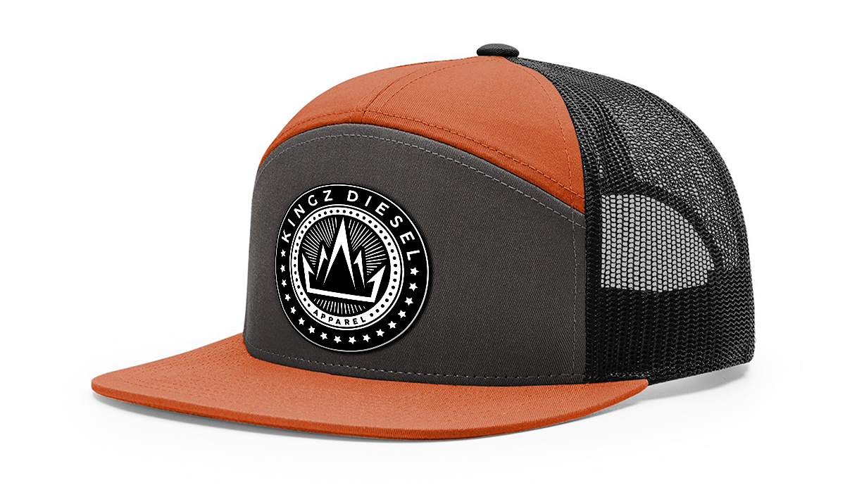 KDS Apparel 7 Panel Suede Patch Hat