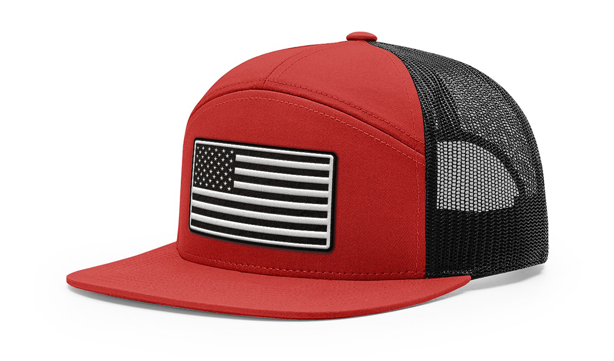 KDS Freedom Flag White Leather Patch Hat