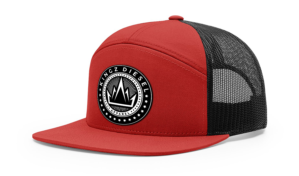 KDS Apparel 7 Panel Suede Patch Hat