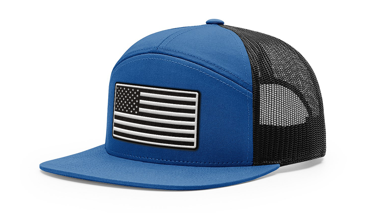 KDS Freedom Flag White Leather Patch Hat