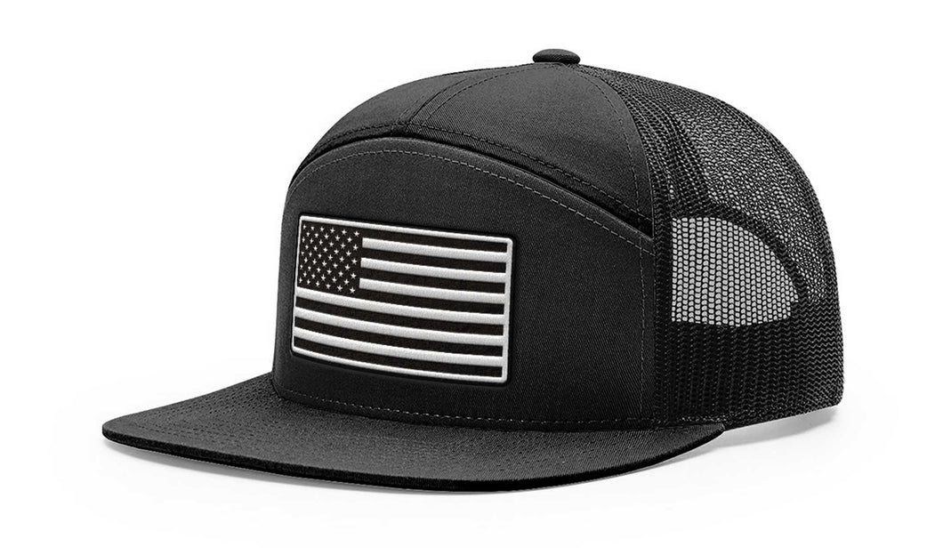 KDS Freedom Flag White Leather Patch Hat