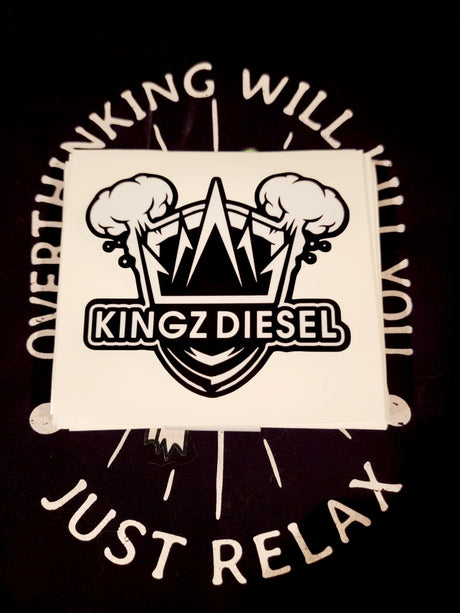 Kingz Diesel 5x5 Decal Black & White