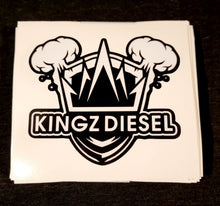 Load image into Gallery viewer, Kingz Diesel 5x5 Decal Black &amp; White
