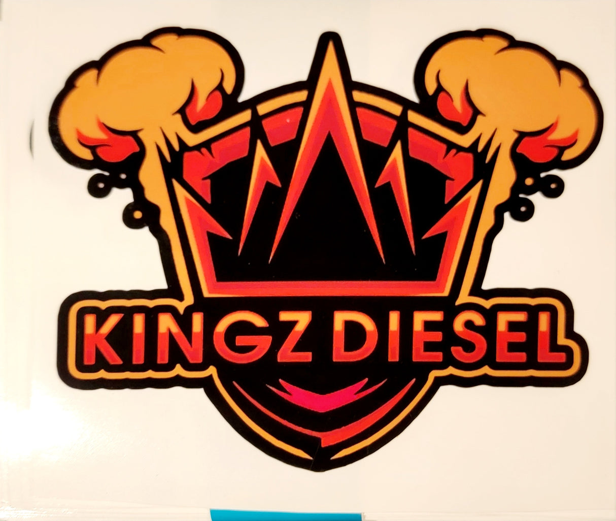 Kingz Diesel 5x5 Decal Orange & Black