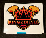 Kingz Diesel 5x5 Decal Orange & Black