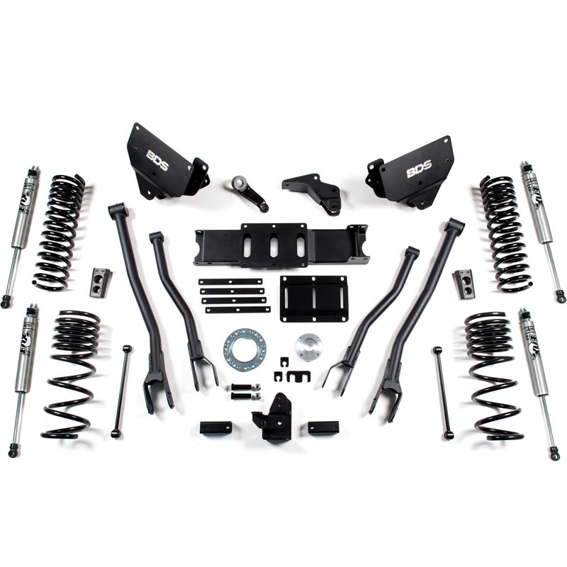 BDS SUSPENSION 6" 4-LINK LIFT KIT 13-18 3500 model w Factory Air Ride + Fox Shocks