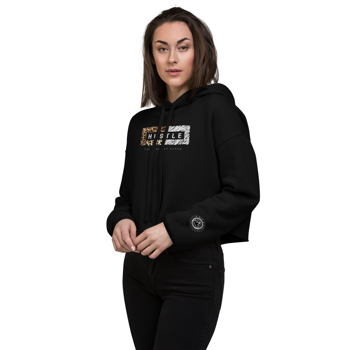 Hustle Womens Crop Hoodie